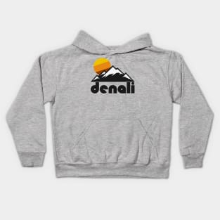 Retro Denali ))(( Tourist Souvenir Travel Alaska Design Kids Hoodie